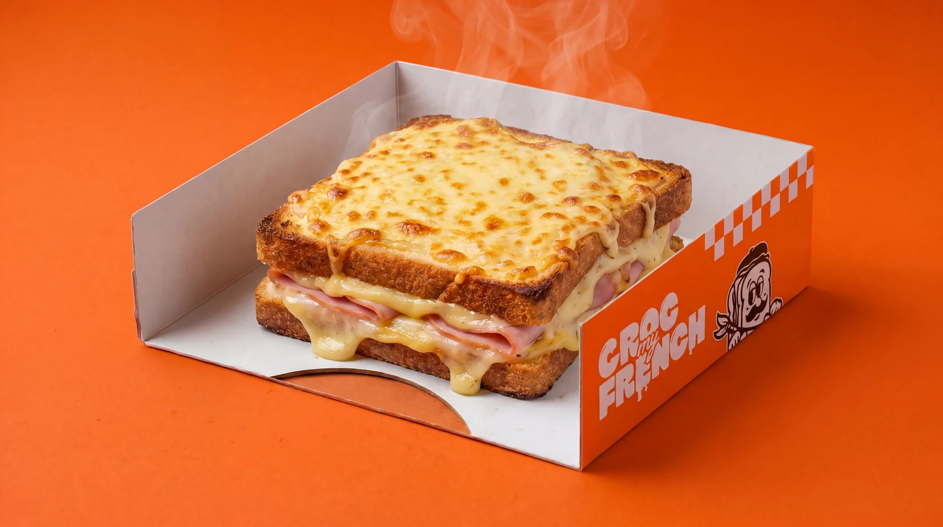 Le packaging CrocMyFrench prêt pour le service à bord